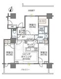 リーフィアタワー海老名アクロスコート 2階 間取り図
