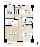 サンハイム 603 間取り図
