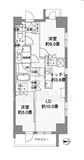カスタリア東日本橋 305 間取り図