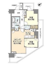 ブランズ芝浦 10階 間取り図