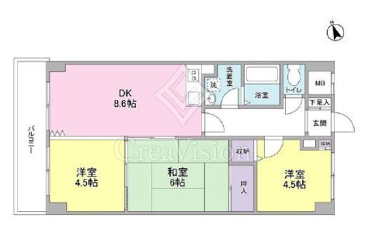 サンフォレスト高井戸 502 間取り図