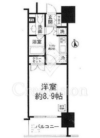 コンフォリア新宿御苑1 1002 間取り図