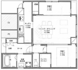 エクサス六番町 4階 間取り図