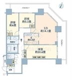 リエトコート武蔵小杉イーストタワー 9階 間取り図