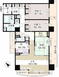 日本橋浜町パーク・ホームズ 7階 間取り図