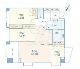 グラーサ渋谷松濤 7階 間取り図