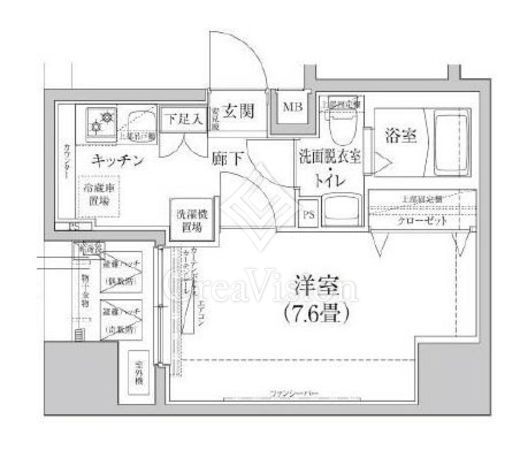 アイルプレミアム千駄木 5階 間取り図