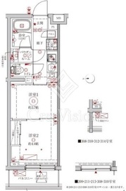 クレイシアIDZ中野野方 217 間取り図
