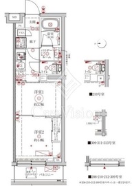 クレイシアIDZ中野野方 309 間取り図