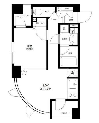 カスタリア高輪台 902 間取り図