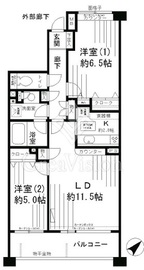 ミレニアムコート青葉台 502 間取り図
