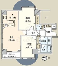 アールヴェール三鷹中央通り 5階 間取り図