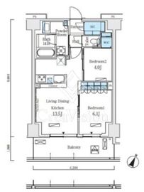 ロイヤルパークス赤羽ノース 202 間取り図