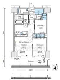 ロイヤルパークス赤羽ノース 602 間取り図