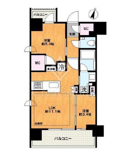 ルフォンリブレ板橋本町 7階 間取り図