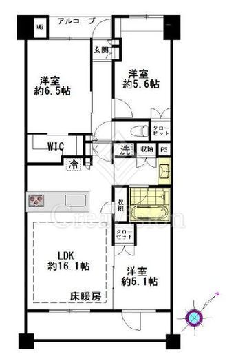 ドレッセ市が尾ザ・フロント 4階 間取り図