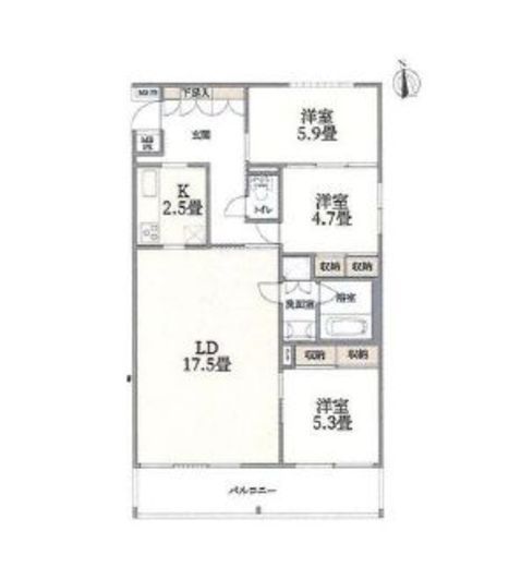 ウェルスクエア碑文谷 109 間取り図