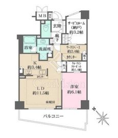 パークハウスアバンシス 10階 間取り図