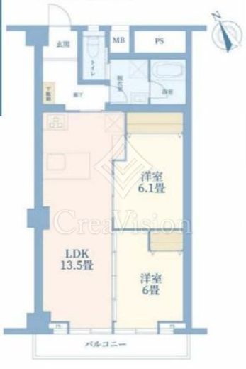 秀和高輪レジデンス 6階 間取り図