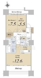グランドヒルズ南青山 4階 間取り図