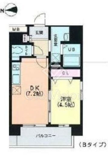 フィーカ牛込柳町 802 間取り図