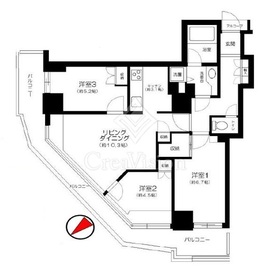 セントラルレジデンス新宿シティタワー 11階 間取り図