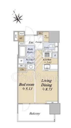 グランドヒルズ恵比寿 7階 間取り図