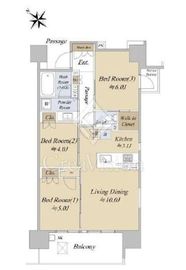 シティハウス巣鴨 4階 間取り図