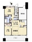 ライオンズマンション横濱元町キャナリシア 6階 間取り図