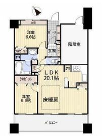 ライオンズマンション横濱元町キャナリシア 6階 間取り図