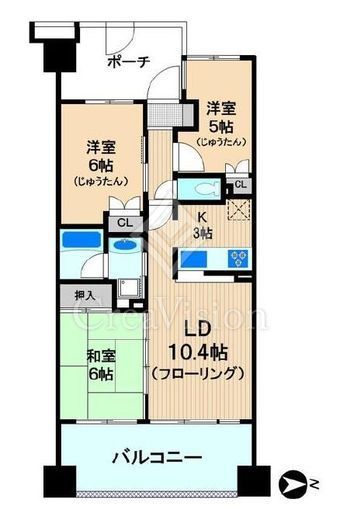 ヨコハマオールパークス第四街区 5階 間取り図