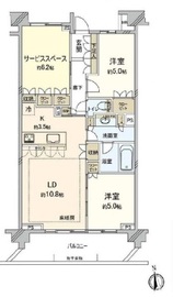 アトラス中野中央 2階 間取り図