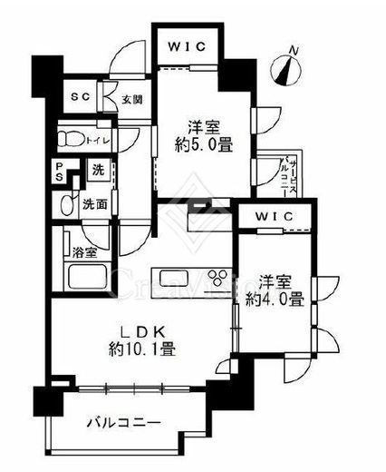 クリオラベルヴィ市ヶ谷 1階 間取り図