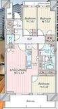 HARUMI FLAG PARK VILLAGE (晴海フラッグ パークヴィレッジ) 4階 間取り図