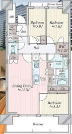 HARUMI FLAG PARK VILLAGE (晴海フラッグ パークヴィレッジ) 4階 間取り図