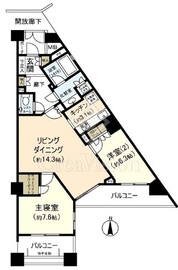 クレッセント国立ディアナプレイス 4階 間取り図