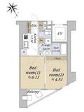 ベルジュール武蔵野中町 9階 間取り図