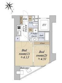 ベルジュール武蔵野中町 9階 間取り図