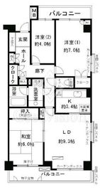 グリーンフォレスト宮前平 301 間取り図