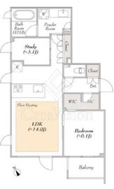 LUMIEC suite EBISU (ルミークスイート恵比寿) 301 間取り図