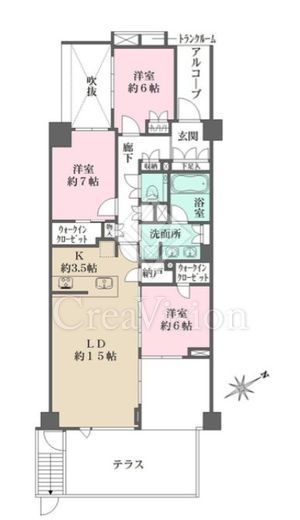 プラウド文京千駄木ヒルトップ 1階 間取り図