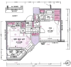 プラウドタワー白金台 8階 間取り図