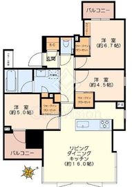 クリオ浅草橋ザ・グラン 14階 間取り図