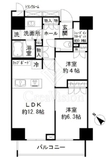 パークタワー豊洲 7階 間取り図
