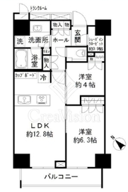 パークタワー豊洲 7階 間取り図