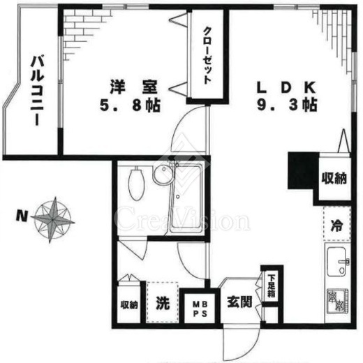 グランドハイツ落合 2階 間取り図