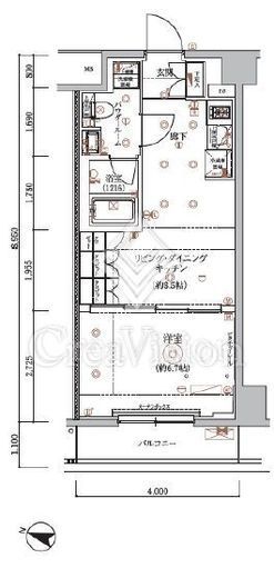 ARCOBALENO HASUNEⅡ (アルコバレーノ蓮根Ⅱ) 4階 間取り図