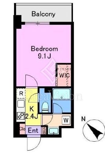 クレド新横浜 1105 間取り図