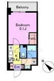クレド新横浜 1105 間取り図