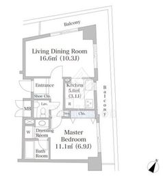 六甲ハイツ 1006 間取り図